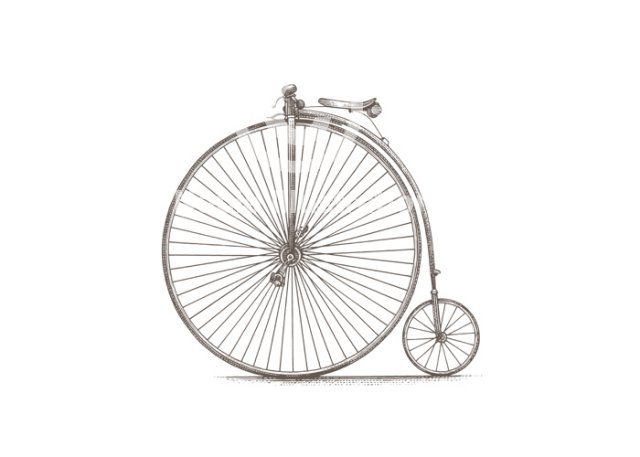 high wheel bicycle art
